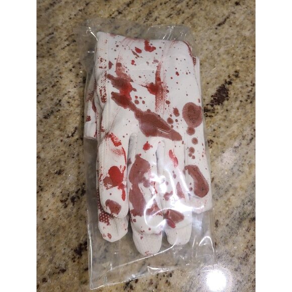 Vintage Size XXL Stretch Long Formal Fake Bloody Horror Zombie Costume Gloves - Picture 15 of 15